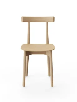 Skinny wooden chair, ash/black fra Nine