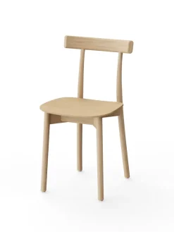 Skinny wooden chair, ash/black fra Nine