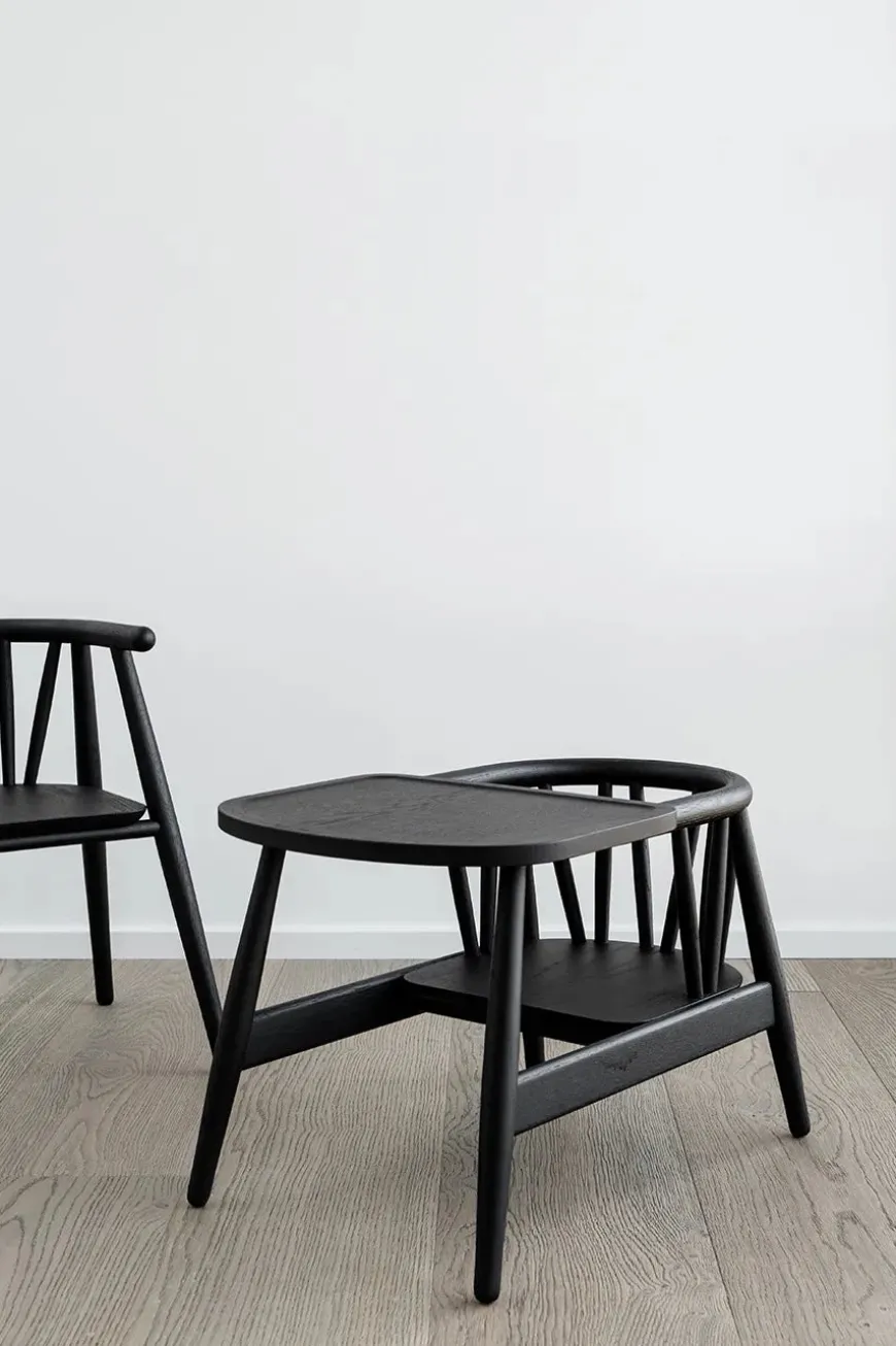 Smilla Toddler Stol, sortlakeret eg fra Oaklings