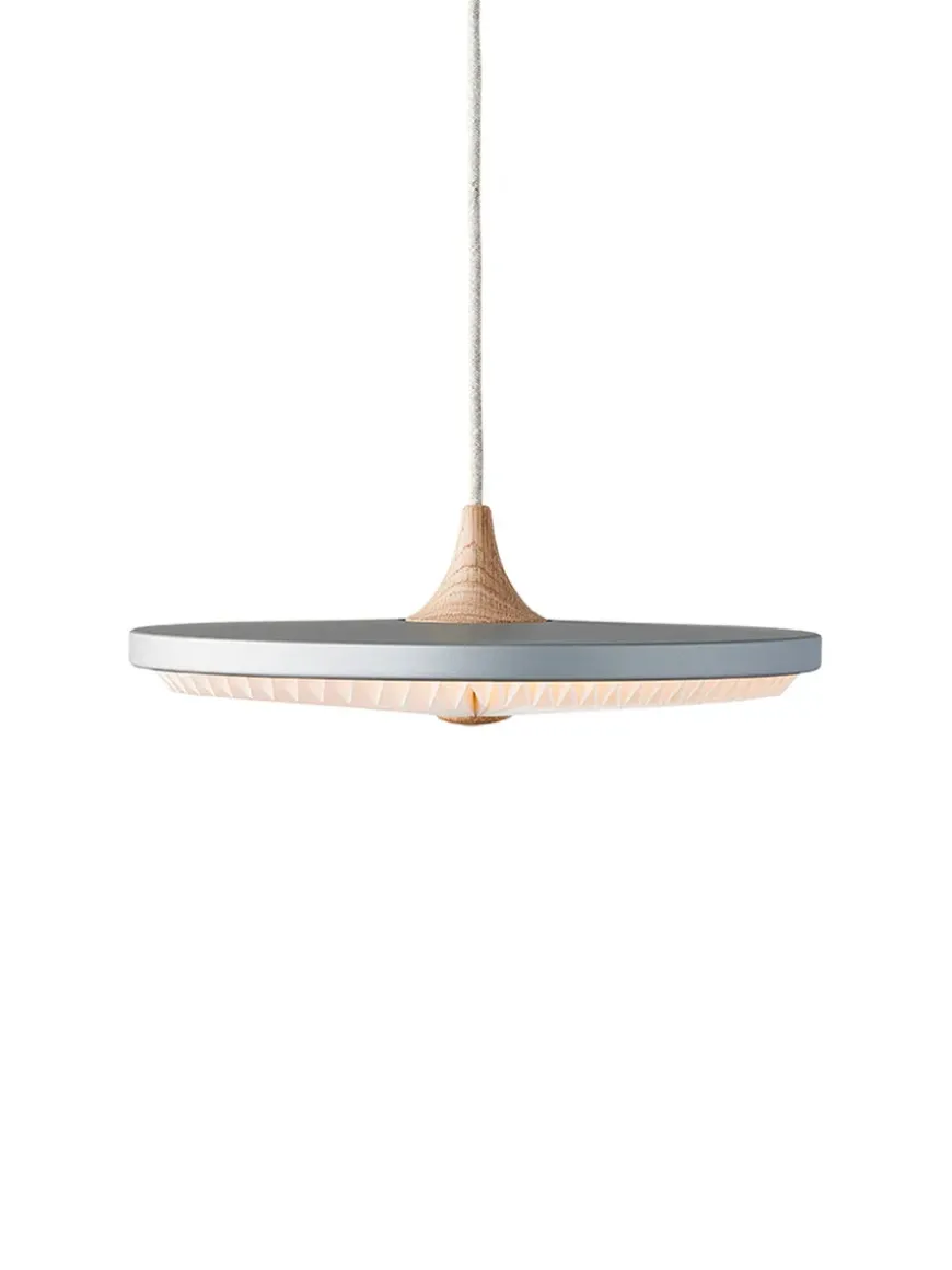 Soleil pendel small, røget eg, papir skærm fra Le Klint