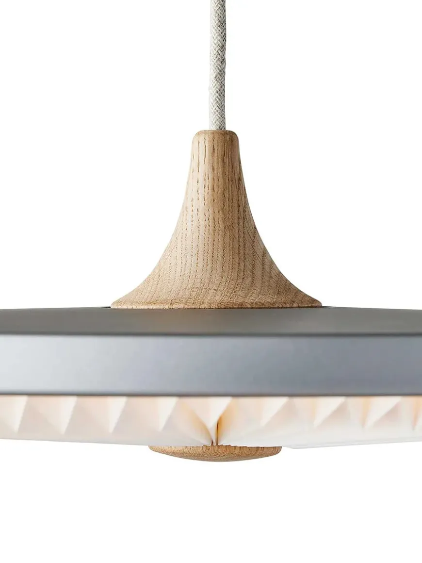 Soleil pendel small, røget eg, papir skærm fra Le Klint