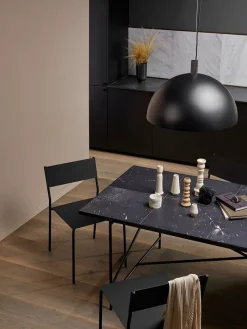 Spisebord 185, hvid marmor fra HANDVÄRK