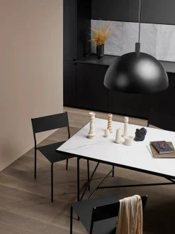 Spisebord 185, hvid marmor fra HANDVÄRK