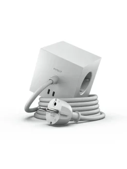 Square 1 Stikdåse med USB-C, beige fra Avolt