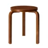 Stool 60, walnut stained fra Artek