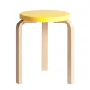 Stool 60, yellow lacquered fra Artek