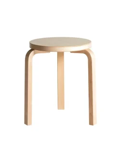 Stool 60, yellow lacquered fra Artek