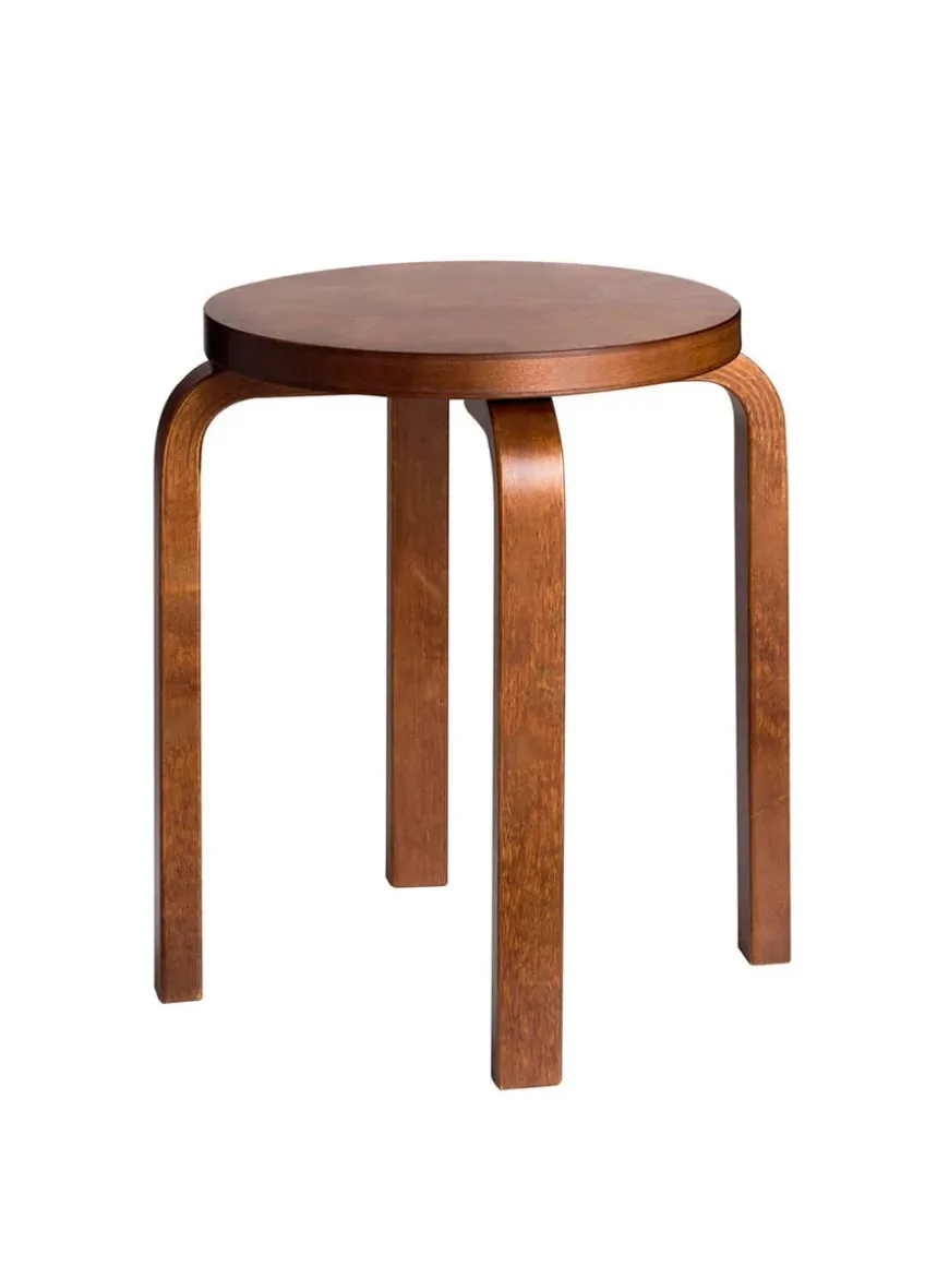 Stool E60, sortlakeret fra Artek
