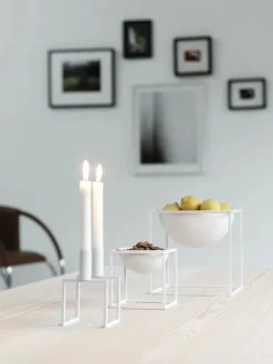 Stor Kubus Skål, hvid fra Audo Copenhagen