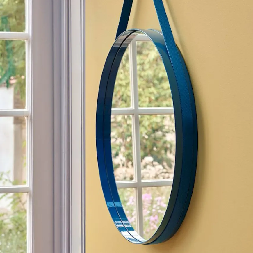 Strap Mirror No 2 Ø50 Red - Spejl fra Hay