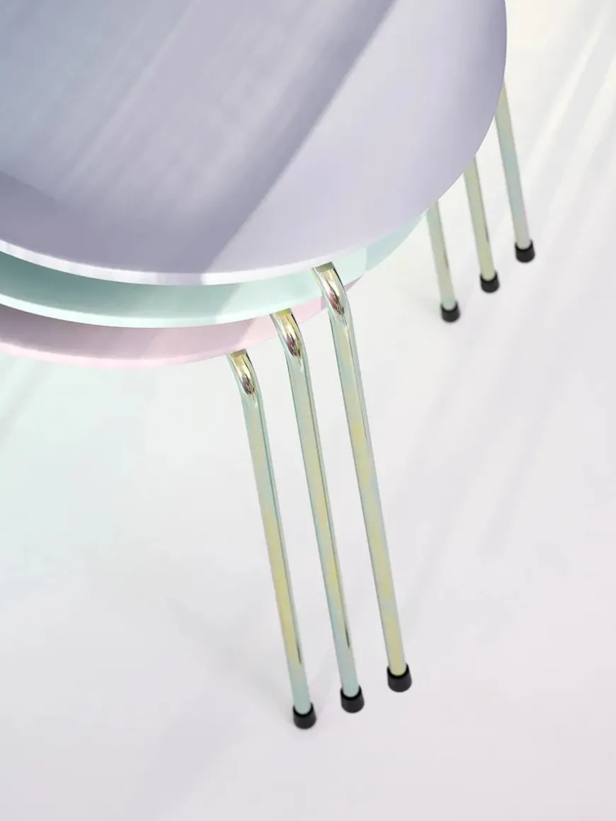 70th Anniversary Edition 3107 Spisebordsstol, 7:14 AM Pink af Arne Jacobsen