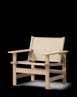 The Canvas Chair, lys olieret eg natur canvas af Børge Mogensen