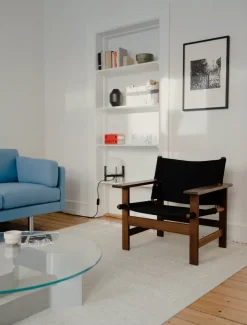 The Canvas Chair, lys olieret eg natur canvas af Børge Mogensen