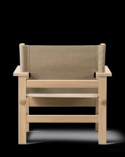 The Canvas Chair, sortlakeret eg sort canvas af Børge Mogensen