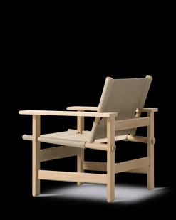 The Canvas Chair, sortlakeret eg sort canvas af Børge Mogensen