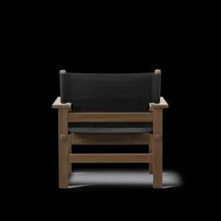 The Canvas Chair, sortlakeret eg sort canvas af Børge Mogensen