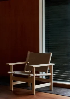 The Canvas Chair, sortlakeret eg sort canvas af Børge Mogensen