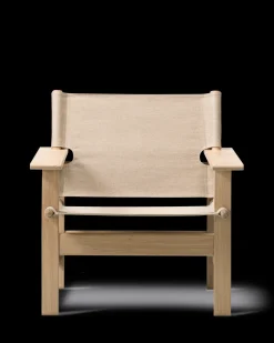 The Canvas Chair, sortlakeret eg sort canvas af Børge Mogensen