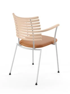 Tiger Armstol, creme læder fra Naver Collection