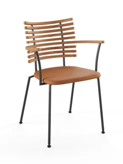 Tiger Armstol, creme læder fra Naver Collection