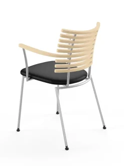 Tiger Armstol, sort læder fra Naver Collection