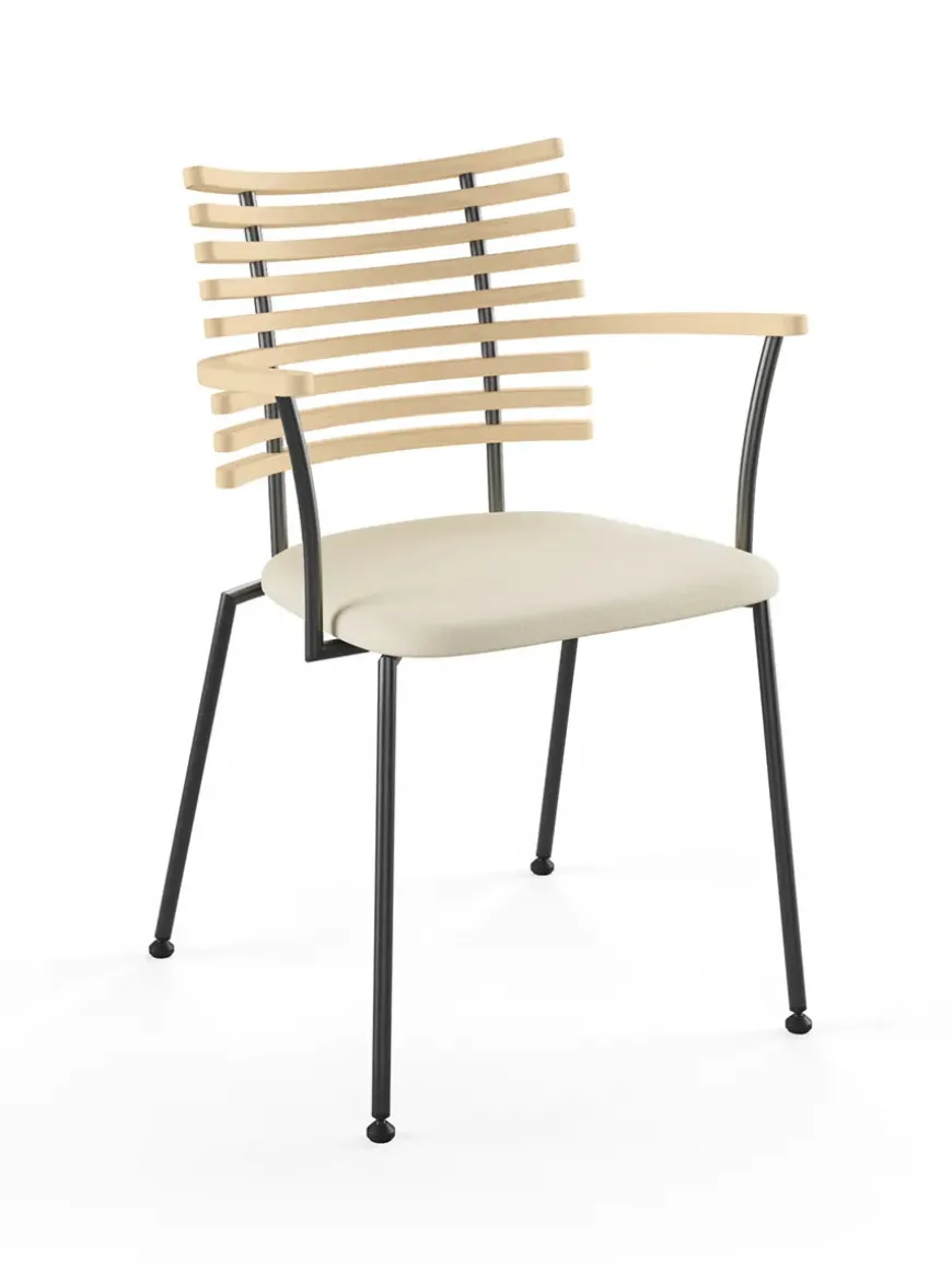 Tiger Armstol, sort læder fra Naver Collection