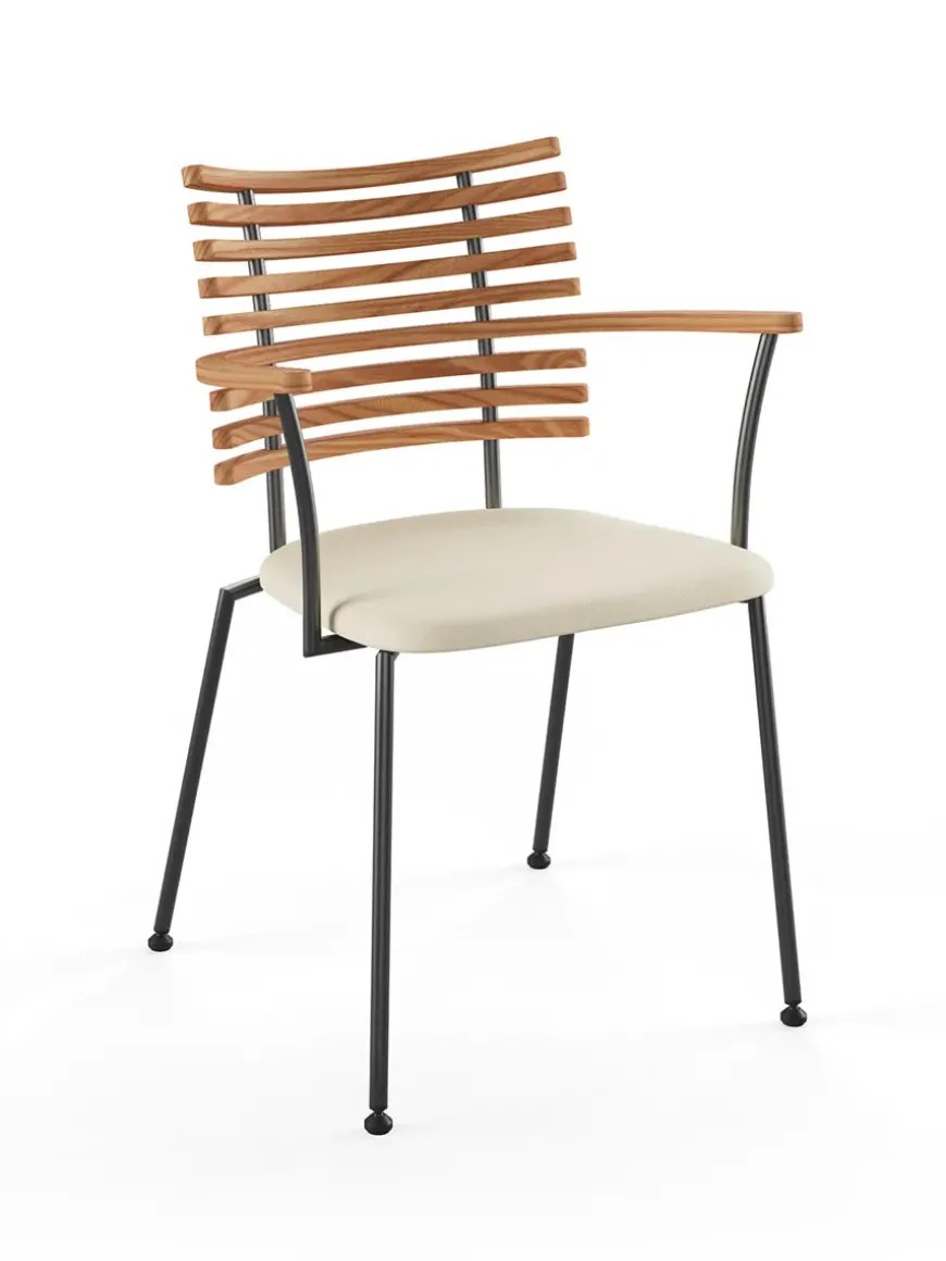 Tiger Armstol, sort læder fra Naver Collection