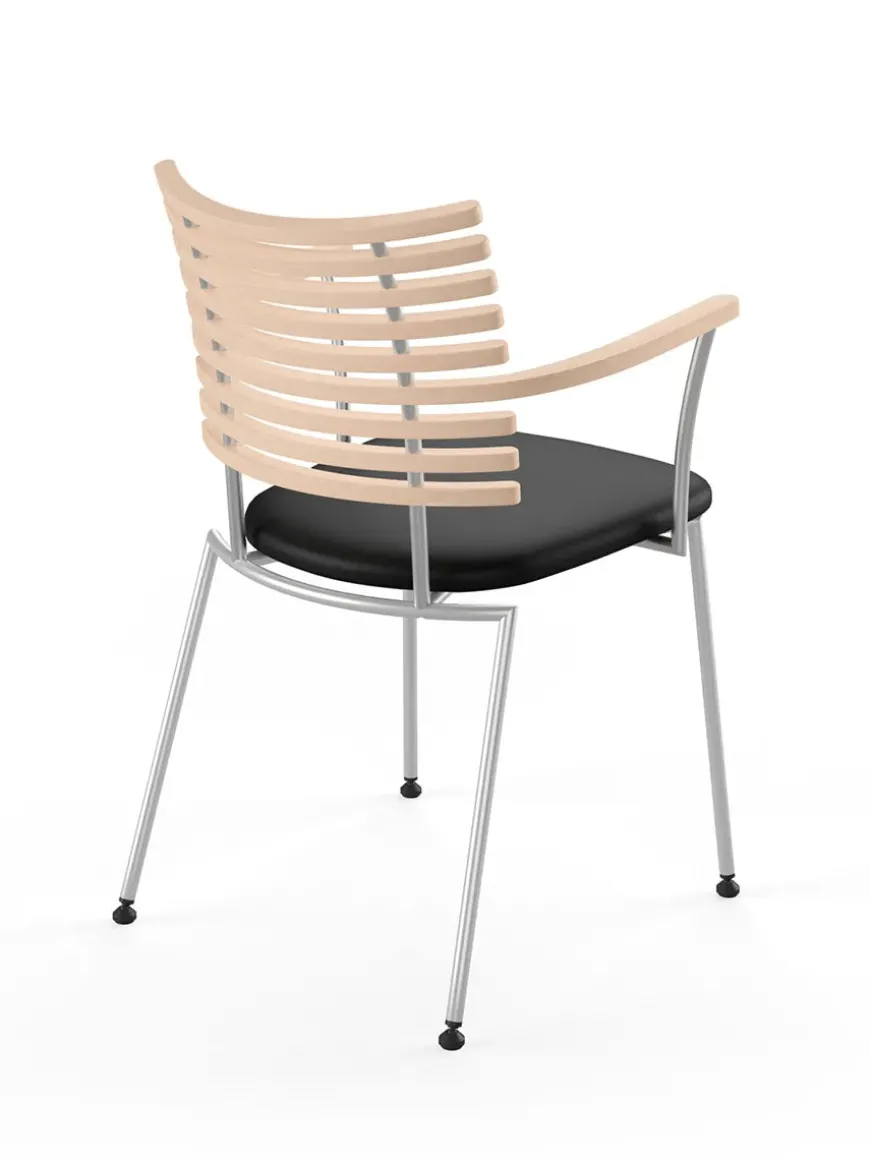 Tiger Armstol, sort læder fra Naver Collection