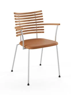 Tiger Armstol, sort læder fra Naver Collection