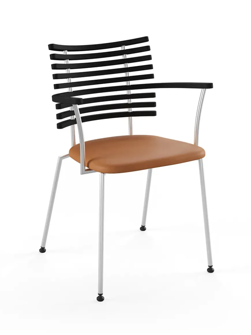 Tiger Armstol, sort læder fra Naver Collection