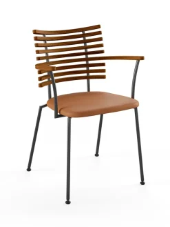 Tiger Armstol, sort læder fra Naver Collection