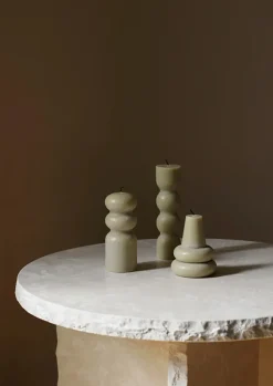 Torno Candles Sand, Set of 3 fra Ferm Living