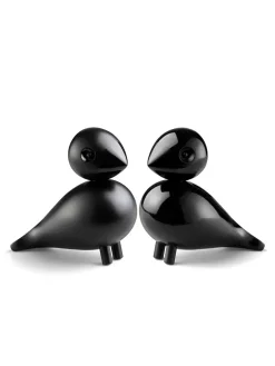 Turtelduer i malet bøg af Kay Bojesen