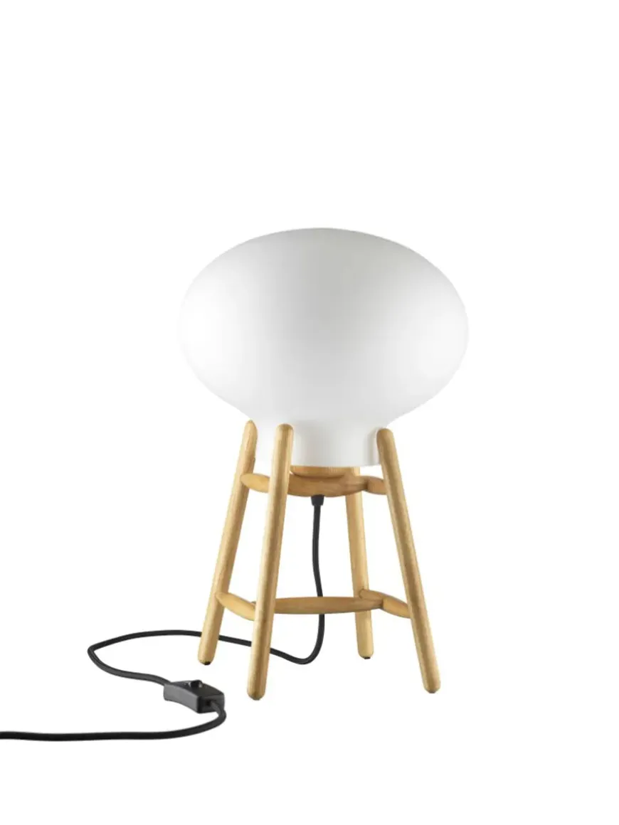 U4 Hiti Bordlampe, klart glas/eg fra FDB Møbler