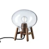 U6 Mini Hiti Bordlampe, klart glas/valnød fra FDB Møbler