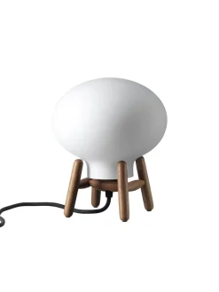 U6 Mini Hiti Bordlampe, klart glas/valnød fra FDB Møbler