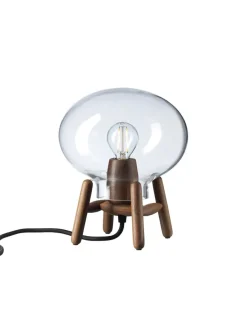 U6 Mini Hiti Bordlampe, klart glas/sort eg fra FDB Møbler