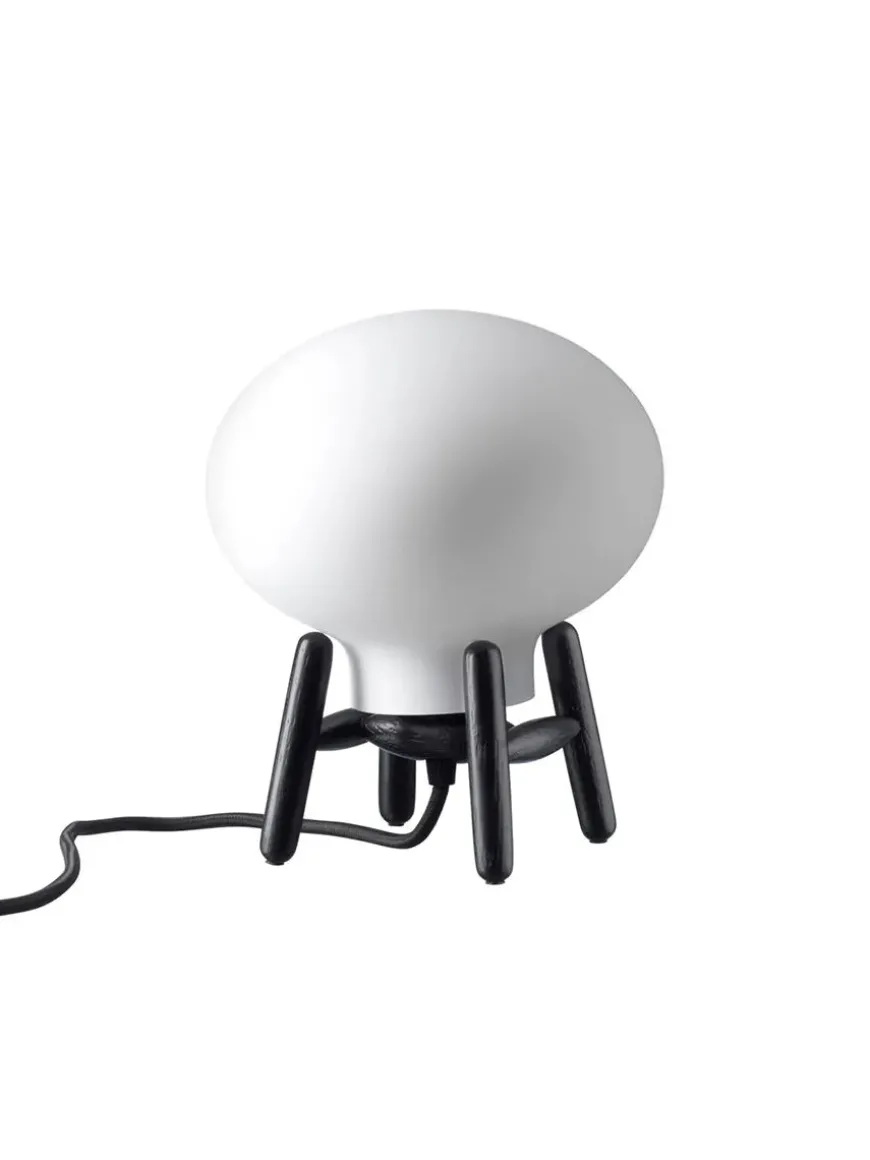 U6 Mini Hiti Bordlampe, opalt glas/sort eg fra FDB Møbler