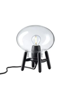 U6 Mini Hiti Bordlampe, opalt glas/sort eg fra FDB Møbler
