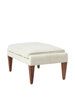 V11 Ottoman, smooth leather coffee fra GUBI