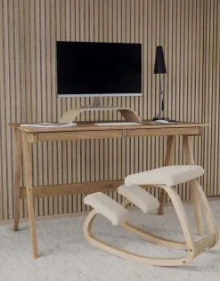 Variable balans stol, dark brown wood/revive 194 fra Variér