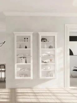 Væghængt Vitrineskab Classic V4, hvid fra Lindebjerg Design