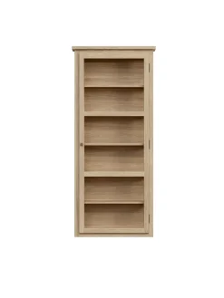 Væghængt Vitrineskab N4, dark oak fra Lindebjerg Design