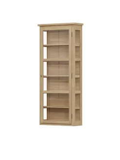 Væghængt Vitrineskab N4, dark oak fra Lindebjerg Design
