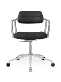 VIPP453 Swivel+ Chair m/hjul, bosco grøn læder fra Vipp