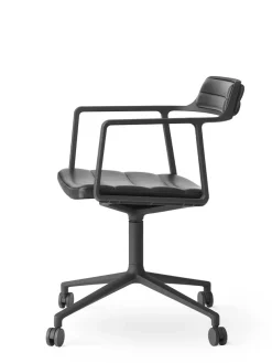 VIPP452 Swivel Chair m/hjul, bosco grøn læder fra Vipp