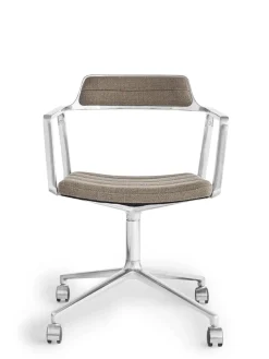 VIPP452 Swivel Chair m/hjul, sort læder fra Vipp