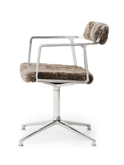 VIPP452 Swivel Chair m/sort stel, sort læder fra Vipp