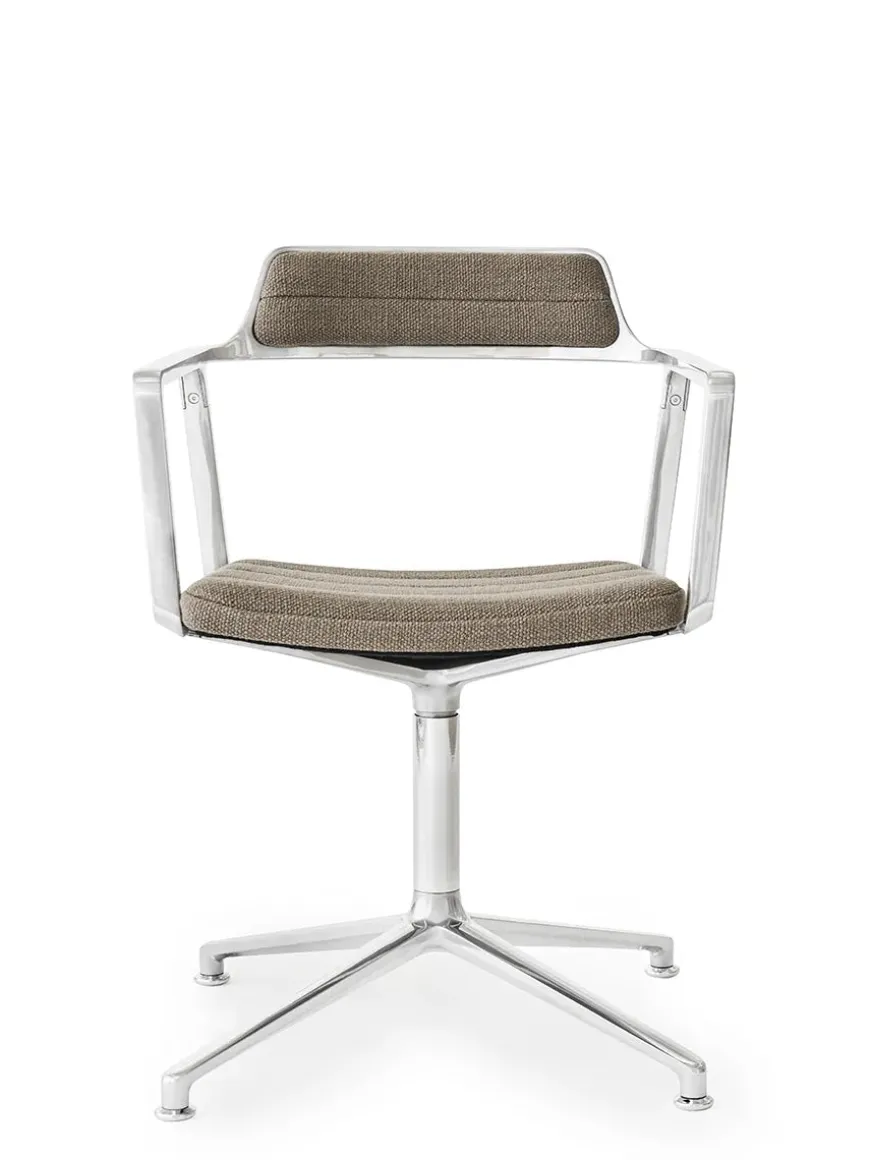 VIPP452 Swivel Chair m/sort stel, sort læder fra Vipp