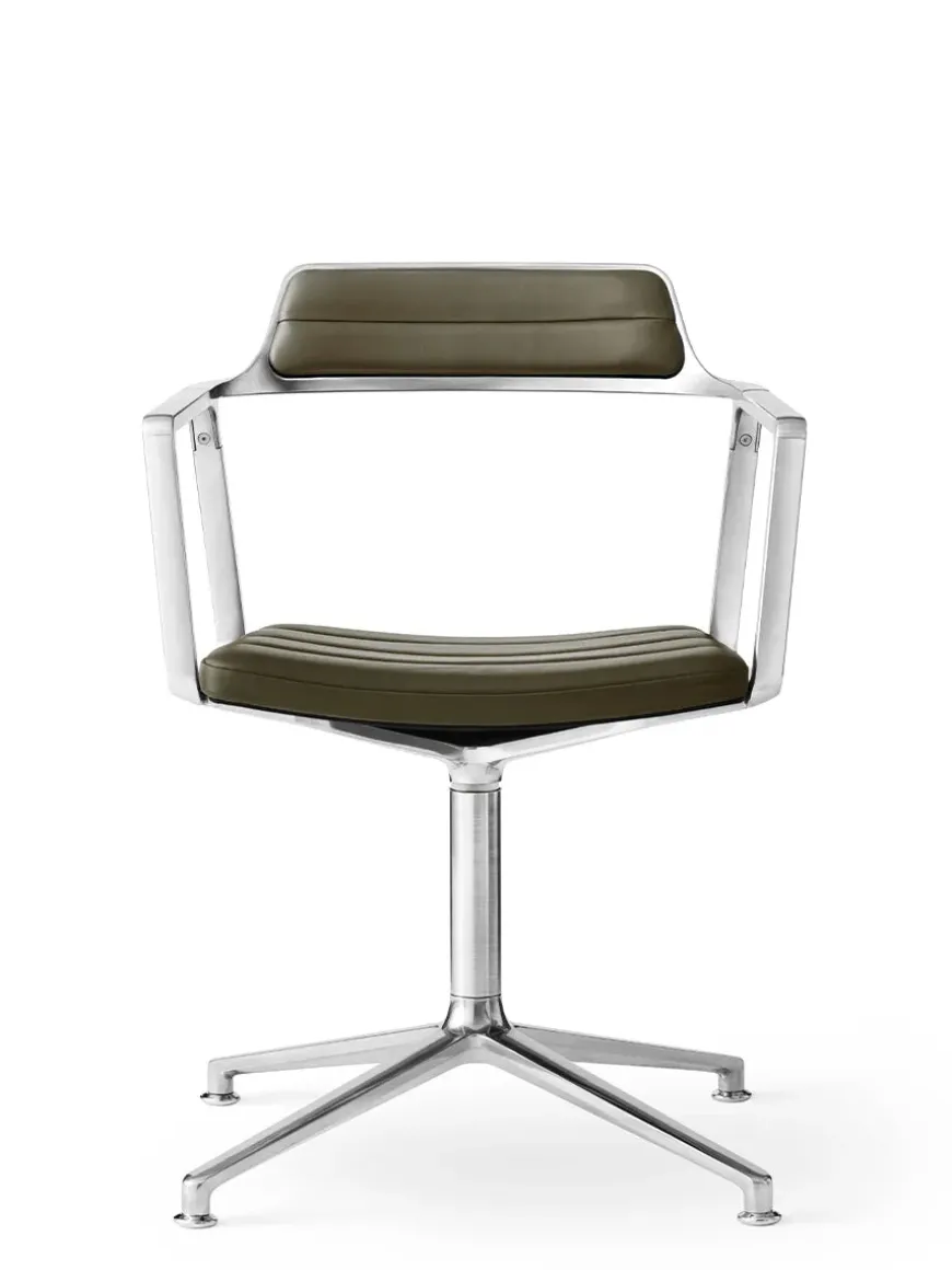VIPP452 Swivel Chair, sort læder fra Vipp